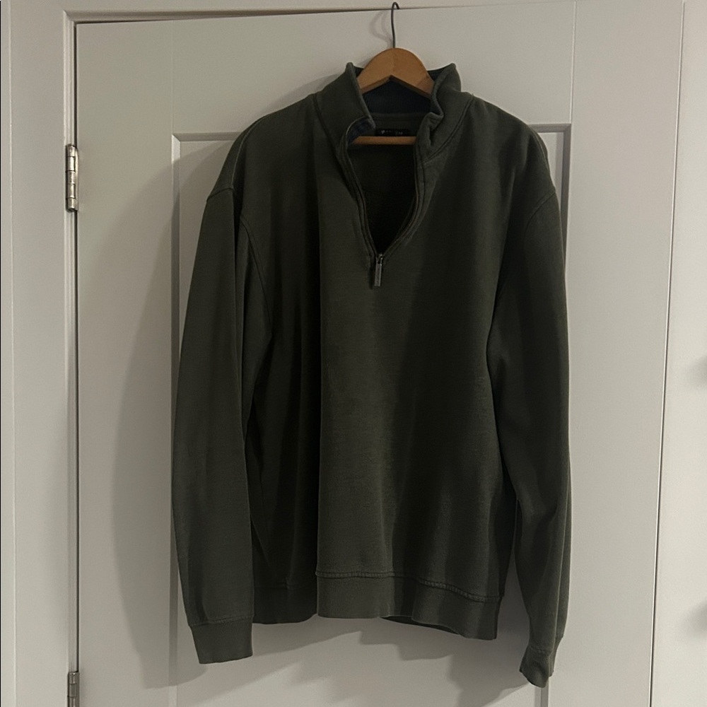Van Heusen Olive Zip-Up Sweater